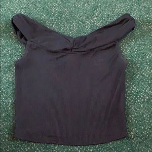 Urban Outfitters black off the shoulder crop top.